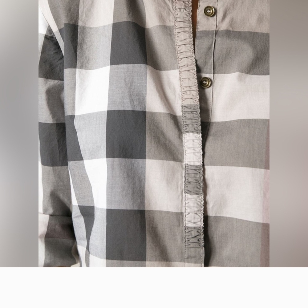 Burberry Brit Stone Gray Nova Check Women's Shirt - Picture 3 of 16